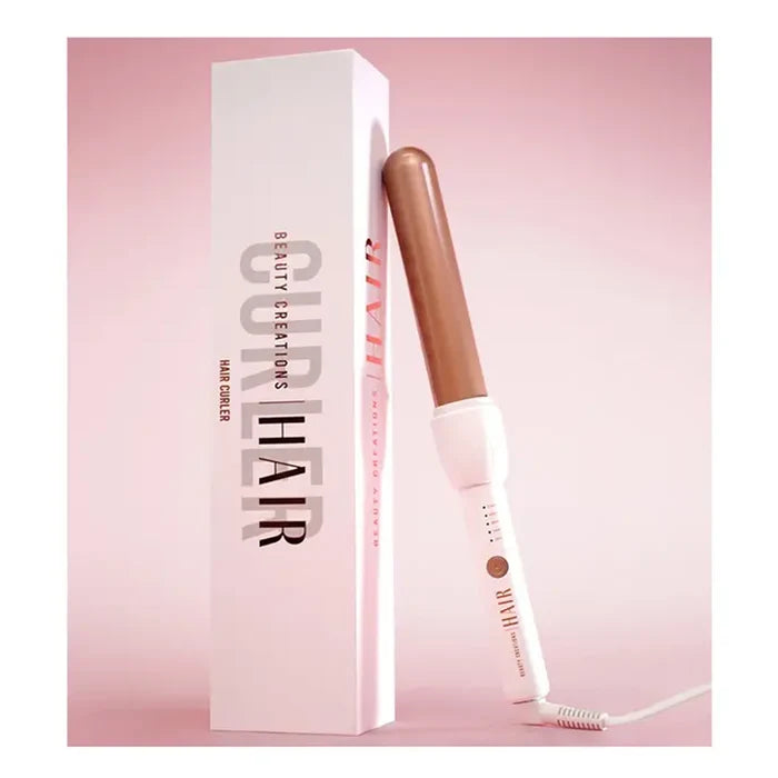 Beauty Creations - 1" Hair Curler – Rose Gold Ceramic Curling Wand with Adjustable Temperature Control