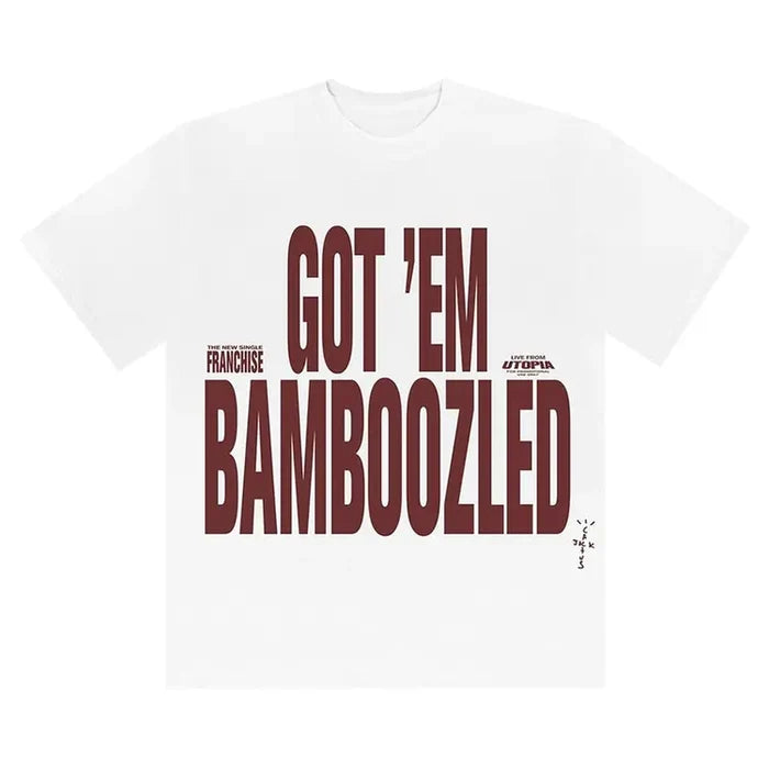 Cactus Jack by Travis Scott Get Em Bamboozled Franchise Short-Sleeve Tee "White"