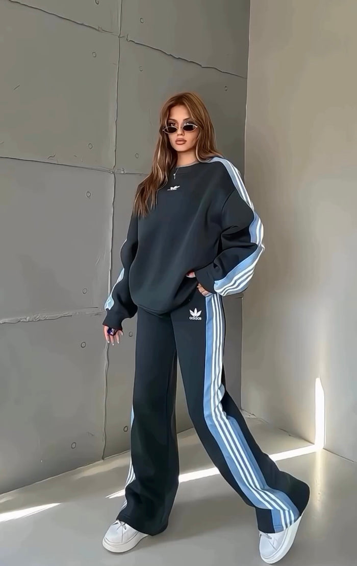 CH 615 - Side Stripe Printed Tracksuit - Saimwear