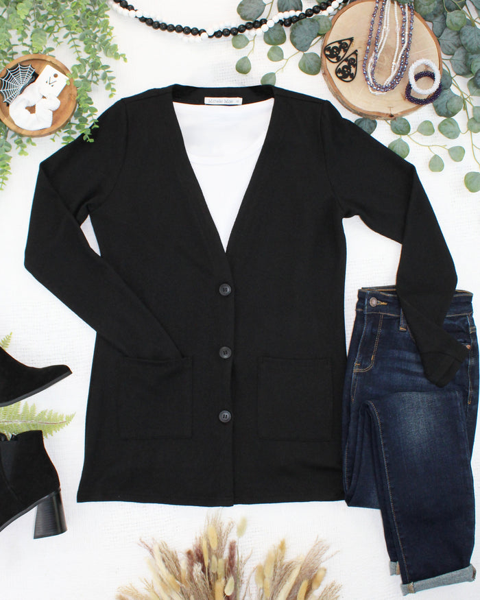 Cori Cardigan - Black by Michelle Mae