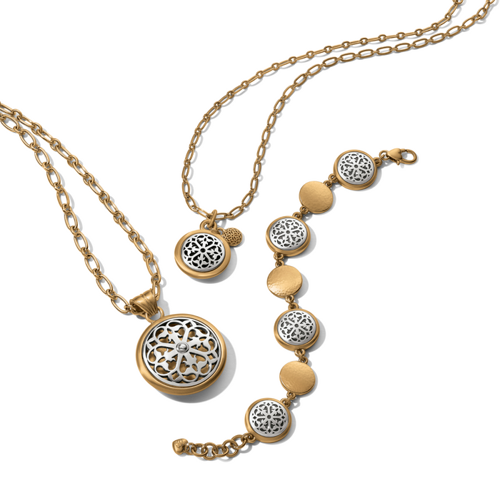 Ferrara Two Tone Luce Small Pendant Necklace