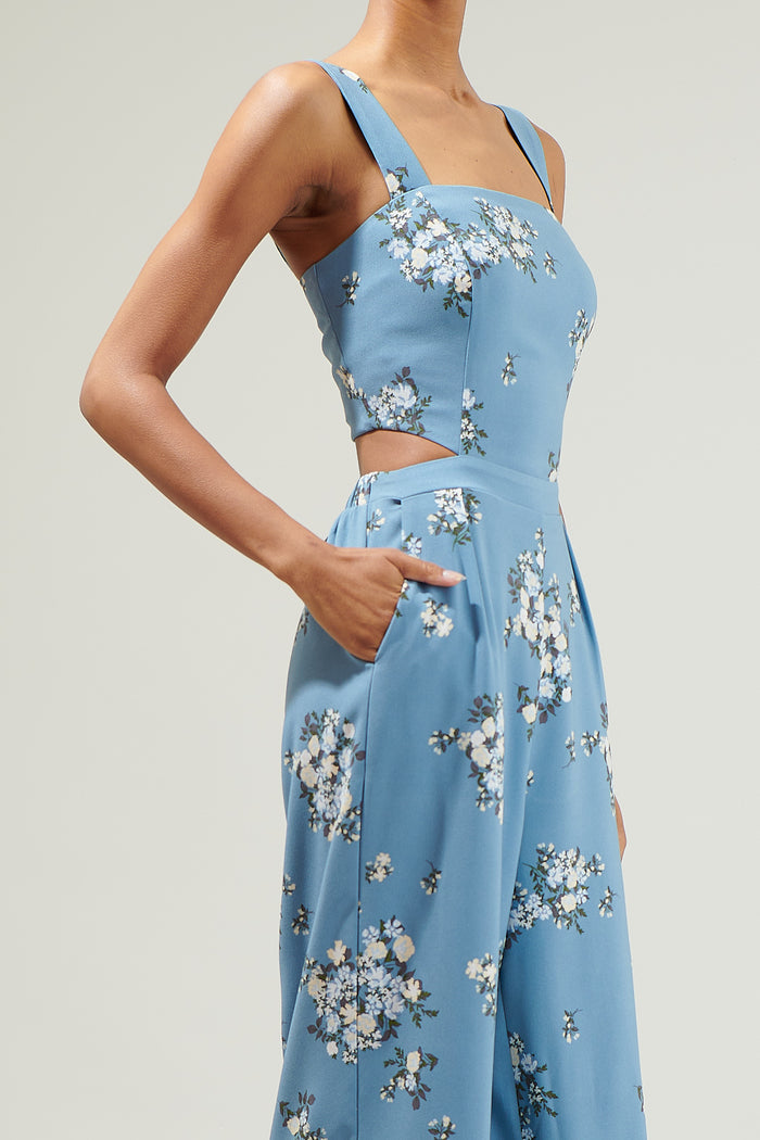 Moxie Floral Cut Out Jumpsuit