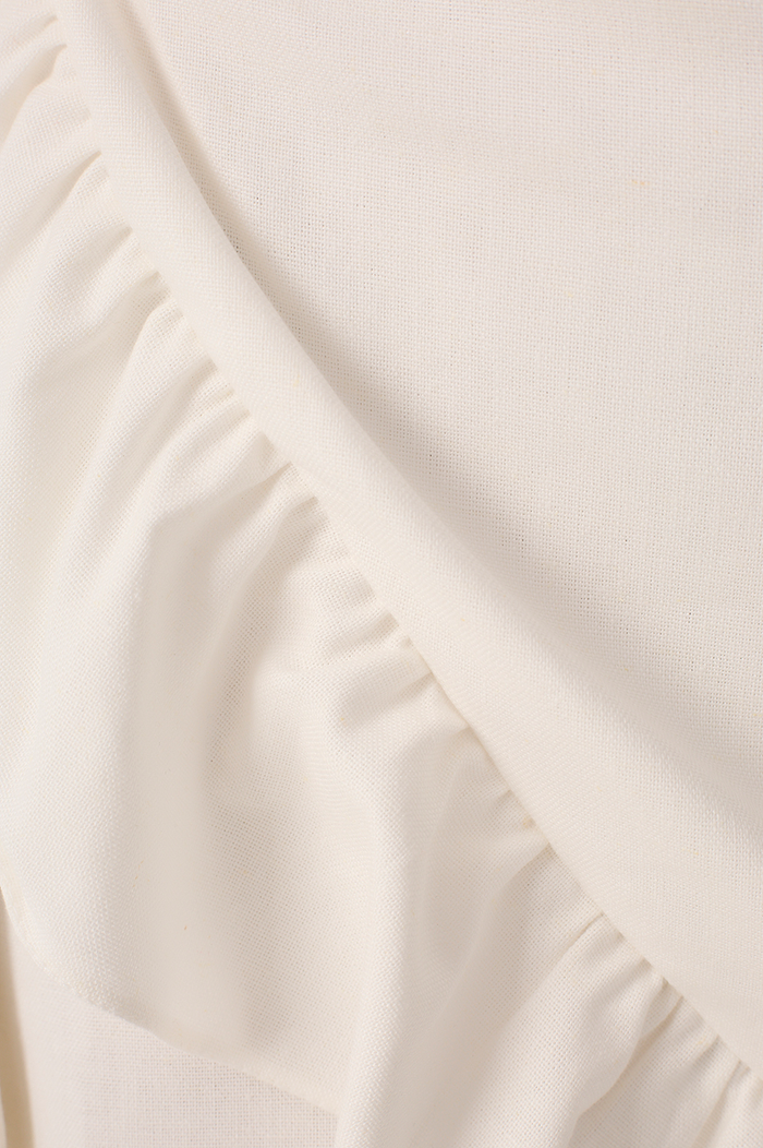 Off-White Wrap Ruffled Linen Mini Skirt_6