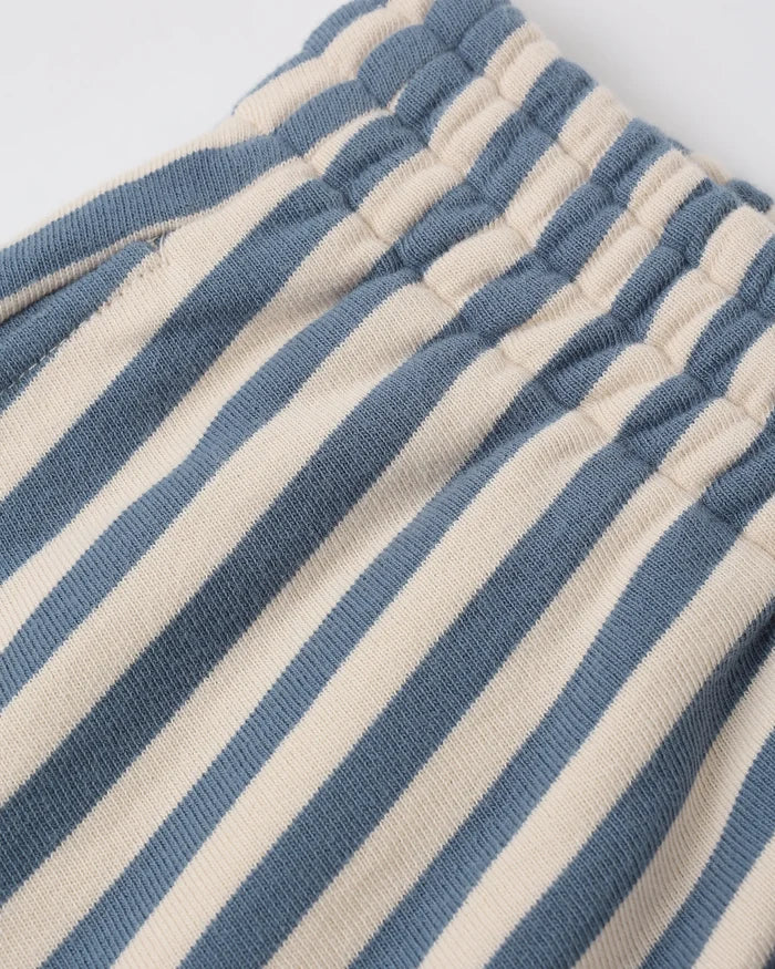 Oversized Crew + Short Set | Womens| Marine Stripe