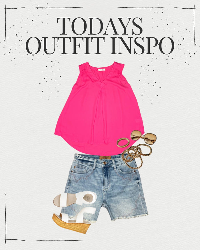 Pink Petals Sleeveless Top