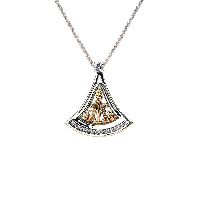 Silver and 24k Vermeil with White Moissanite Alchemy Pendant