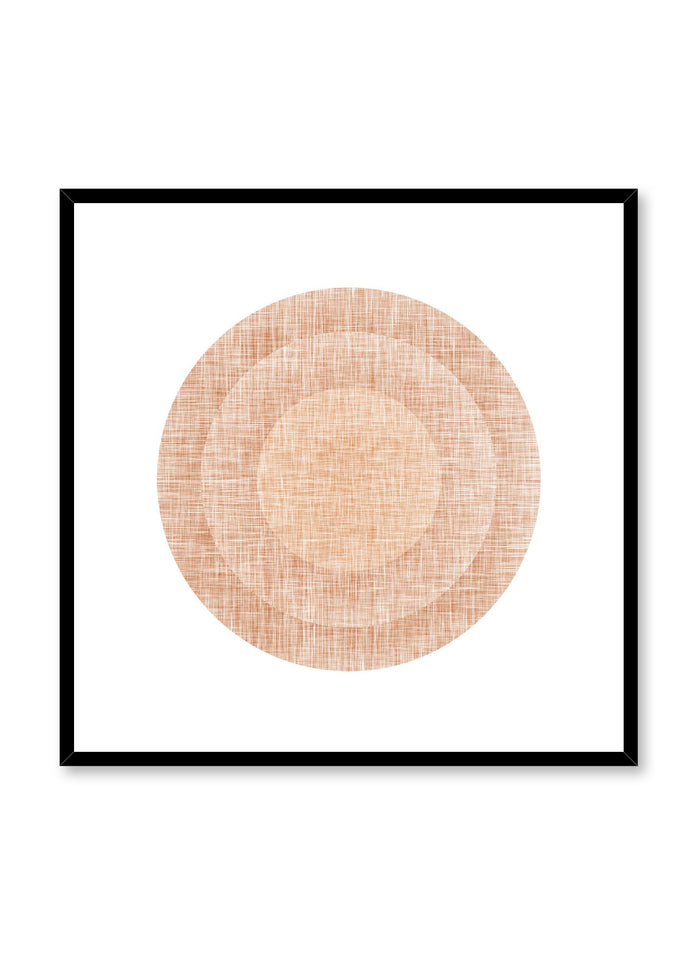 Minimalist design poster by Opposite Wall with abstract orange circles in target shape