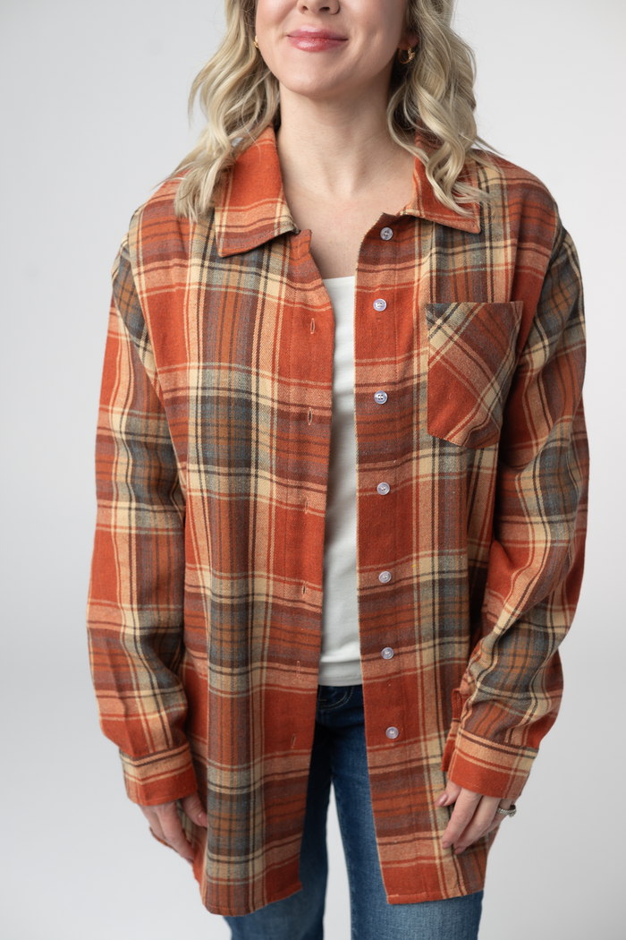 Tunic Plaid Top - Pumpkin Plaid by Michelle Mae