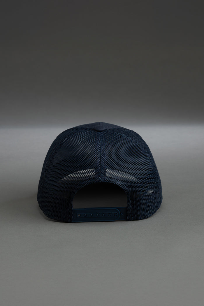 Navy blue cap on a gray background || navy with white logo