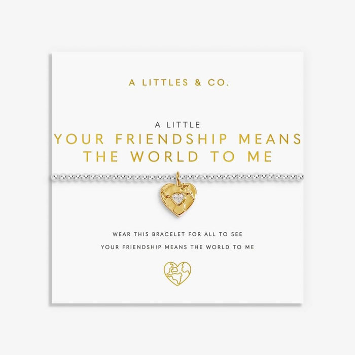 'Your Friendship Means The World To Me’ - 9521 - Silver Bracelet