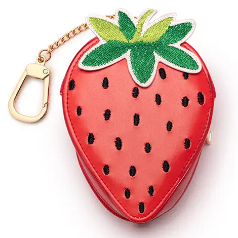 2-in-1 Bag Charm & Reusable Shopper Bag - Ripe Strawberry