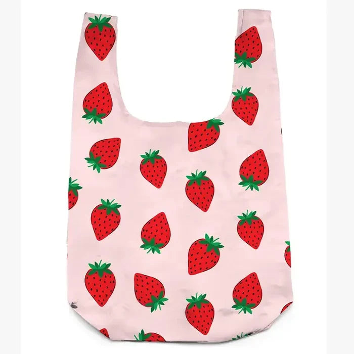 2-in-1 Bag Charm & Reusable Shopper Bag - Ripe Strawberry