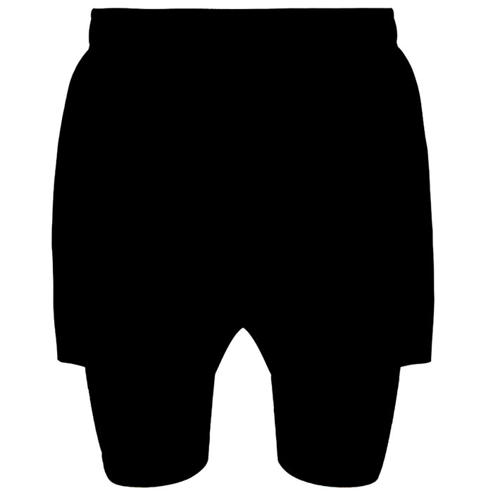 2 in 1 Double Layer Ultra Shorts |Plain Black