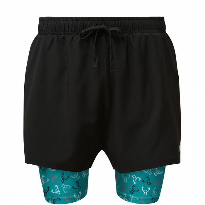 2 in 1 Double Layer Ultra Shorts | Rasselbock Antler