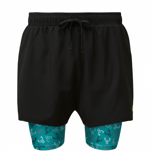 2 in 1 Double Layer Ultra Shorts | Rasselbock Antler