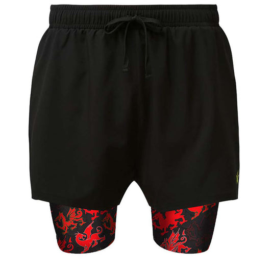 2 in 1 Double Layer Ultra Shorts | Red Dragon