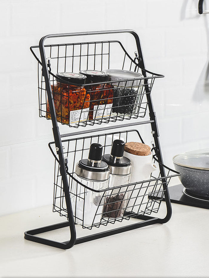 2-Tier Iron Storage Basket