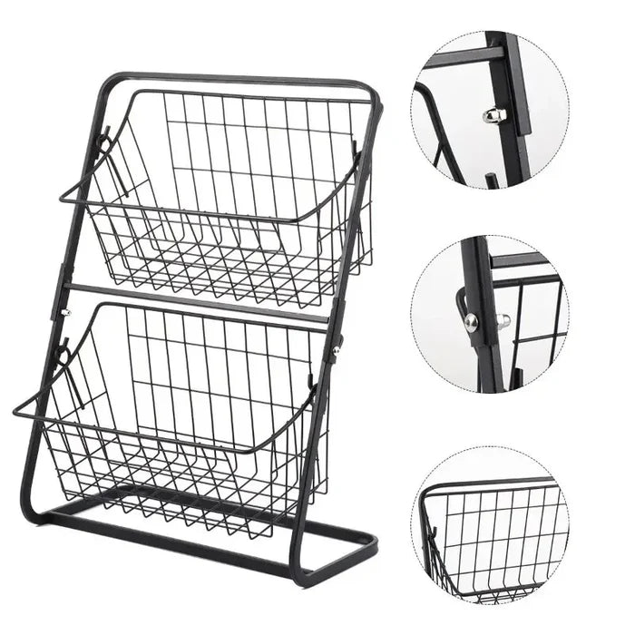 2-Tier Iron Storage Basket
