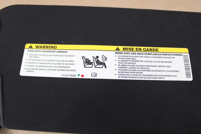 2015–2023 DODGE CHARGER SCAT PACK BLACK SUN VISOR SET LEFT & RIGHT OEM
