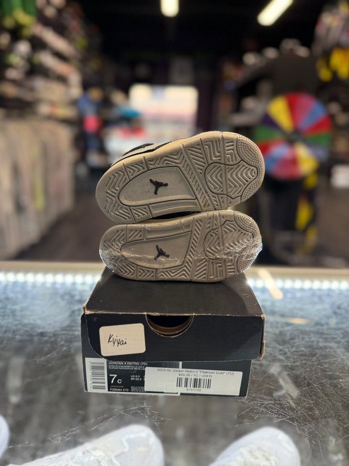 2024 Air Jordan Retro 4 "Platinum Gold" (TD)