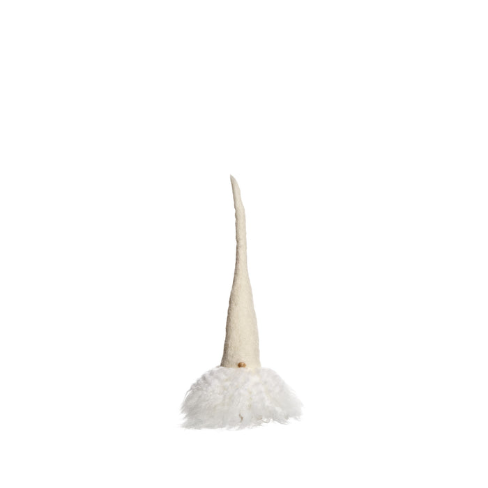 Asas Tomtebod 9" Gnome with Wood Base and White Cap
