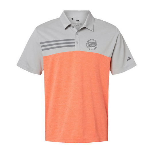 Adidas Heathered Colorblocked 3-Stripes Polo A508, Screen Print