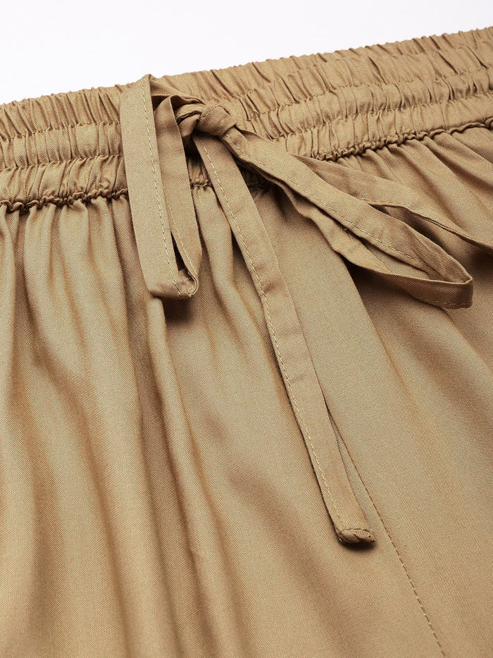 Almond Ethnic Palazzos,  Palazzo, Solid Palazzo, Plain Palazzo