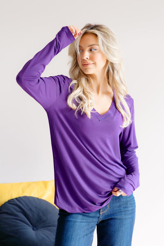 Amethyst Allure Long Sleeve Top