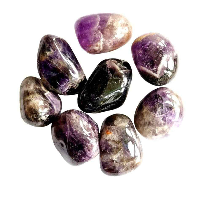 Amethyst polished tumblestone, purple, view 2
