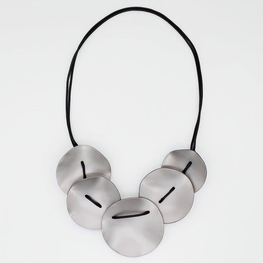 Antique Silver Opaline Drift Necklace