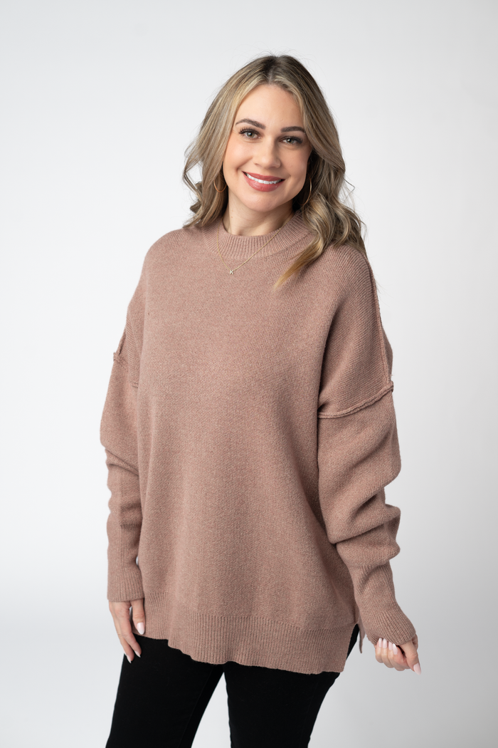 Aurora Cozy Sweater - Rose Gold by Michelle Mae