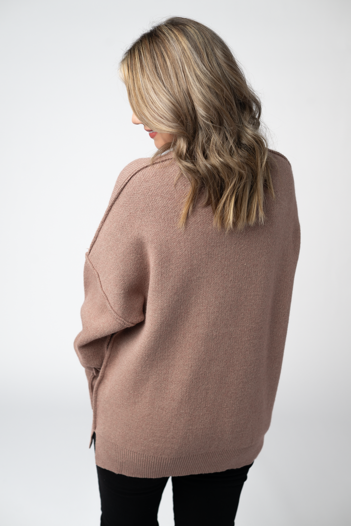 Aurora Cozy Sweater - Rose Gold by Michelle Mae