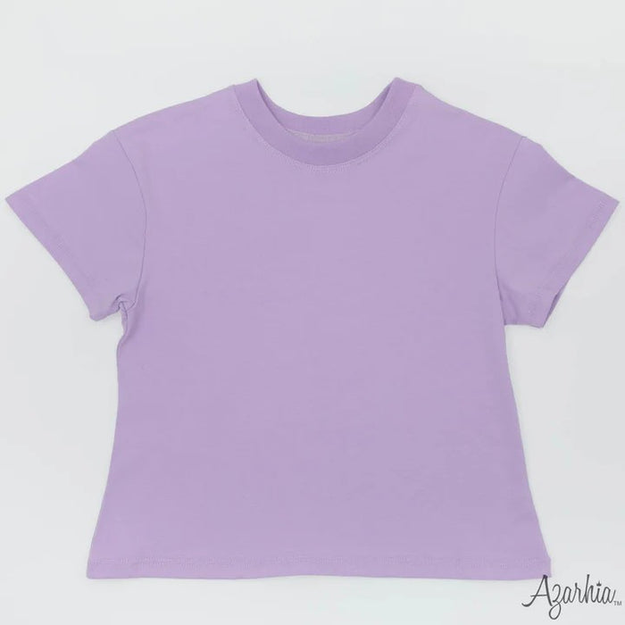 Azarhia Girls Solid Boxy Tee