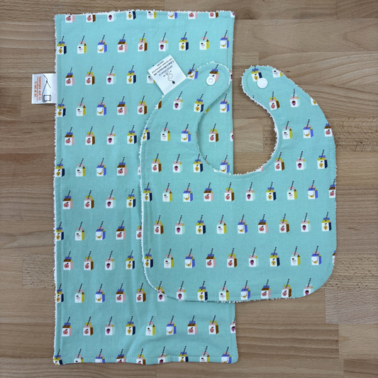 Baby Burp Cloth and Bib Gift Set