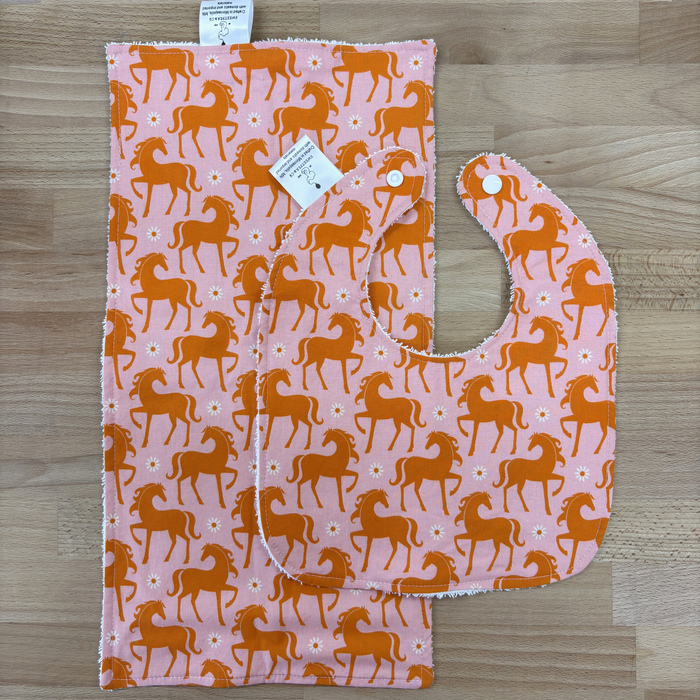 Baby Burp Cloth and Bib Gift Set