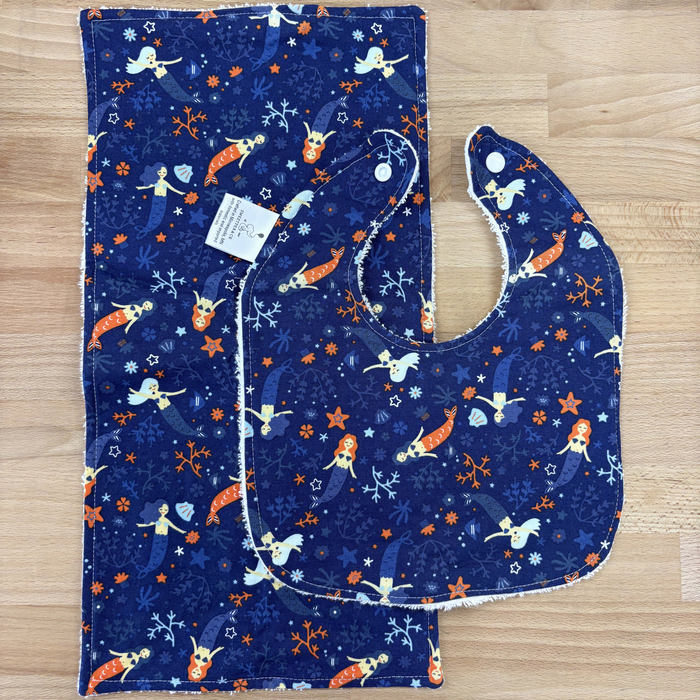 Baby Burp Cloth and Bib Gift Set
