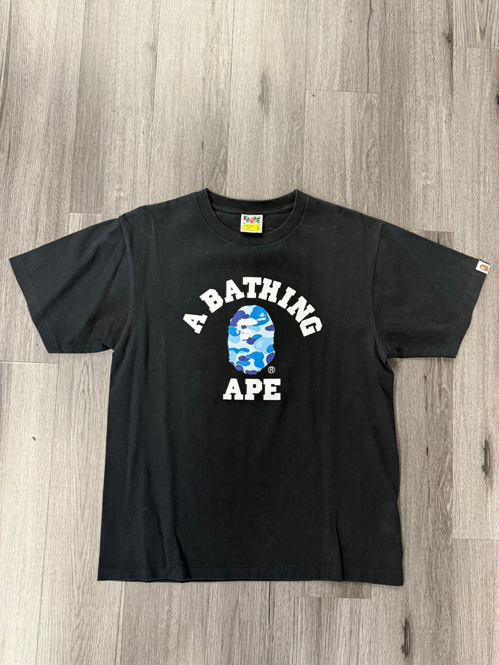 Bape Tee Flame "White/Light Blue"