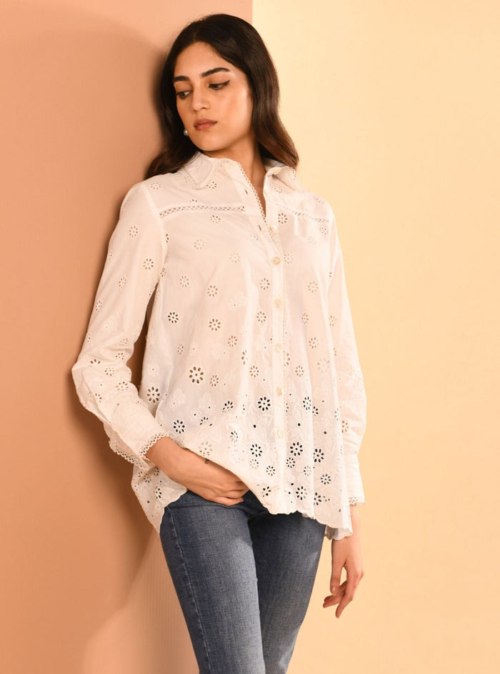 Bea Iconic Supima Cotton White Shirt