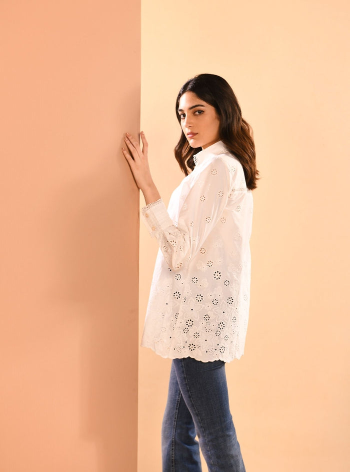 Bea Iconic Supima Cotton White Shirt