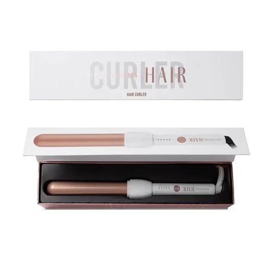 Beauty Creations - 1" Hair Curler – Rose Gold Ceramic Curling Wand with Adjustable Temperature Control