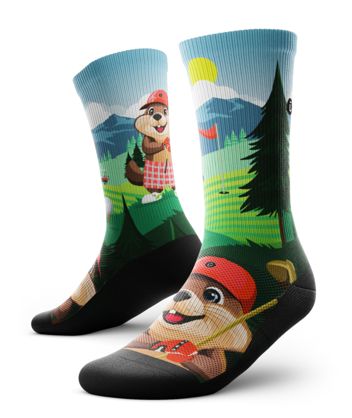 Beaver Wood Athletic Crew Socks