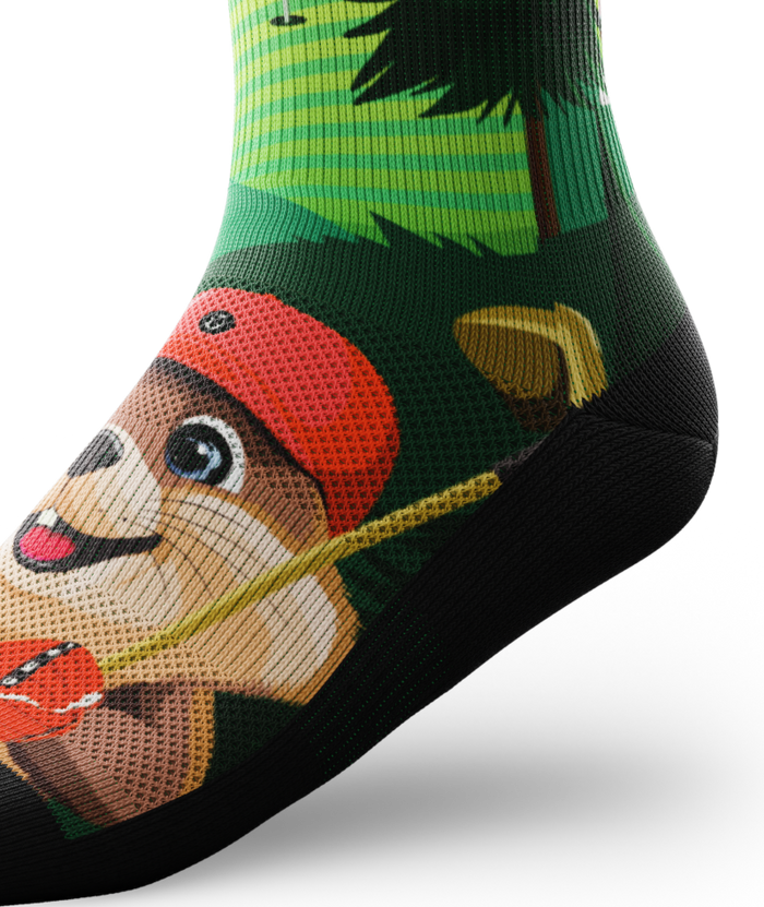 Beaver Wood Athletic Crew Socks