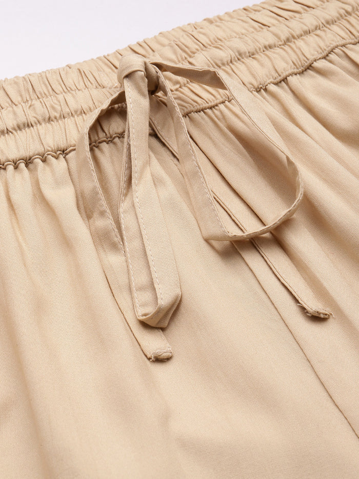 Beige Ethnic Palazzos,  Palazzo, Solid Palazzo, Plain Palazzo, Beige Palazzo