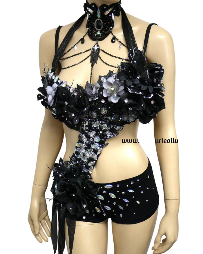 Black Diamond Fairy Monokini Bra and Shorts Costume
