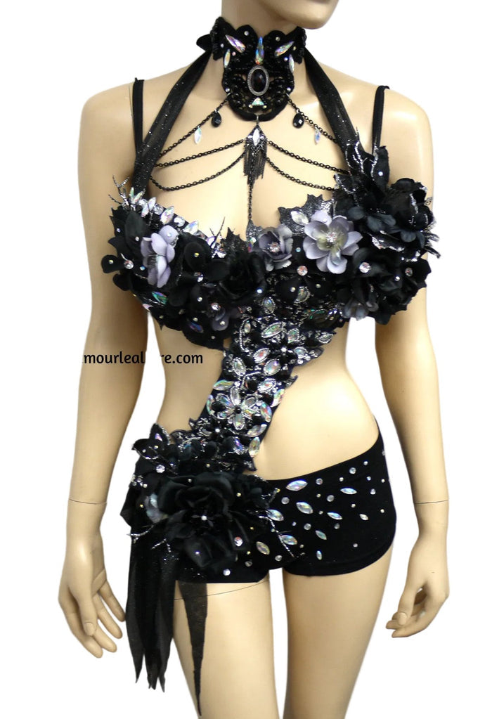 Black Diamond Fairy Monokini Bra and Shorts Costume