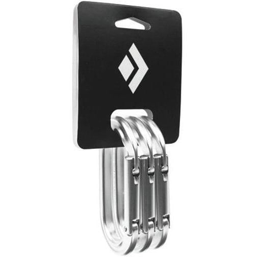 BLACK DIAMOND OVAL KEYLOCK 3-Pack Carabiners