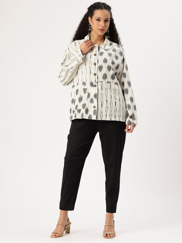 Black Solid Stretch Pencil Pant
