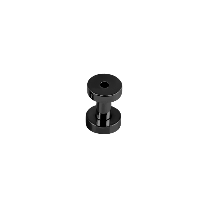 PVD Plated Surgical Steel Screw Tunnel Black 3mm / Black Stretchers