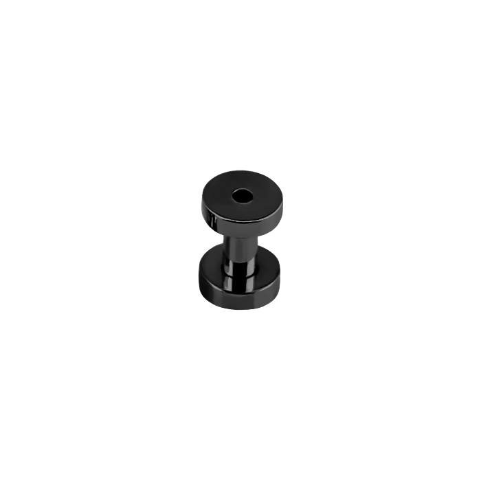 PVD Plated Surgical Steel Screw Tunnel Black 4mm / Black Stretchers