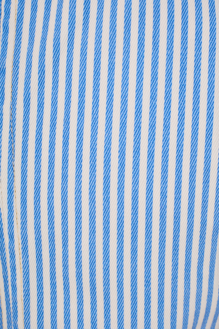 Blue Stripes Buttoned Sleeveless Twill Vest_6